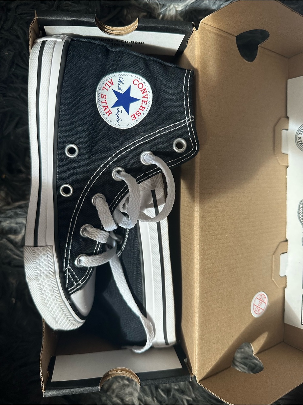 Converse Black and White High Top Sneakers